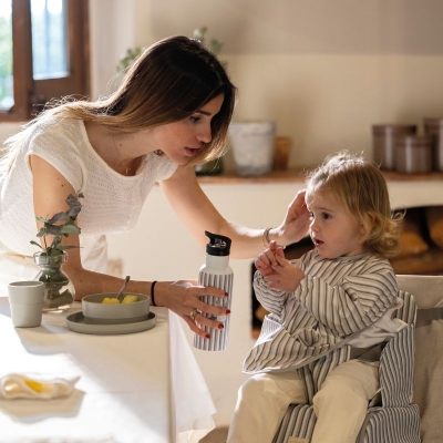 Babero con mangas Botton Rayas - Imagen 3