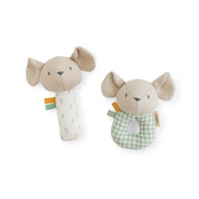Pack de 2 sonajeros Mousie Spring Cottage