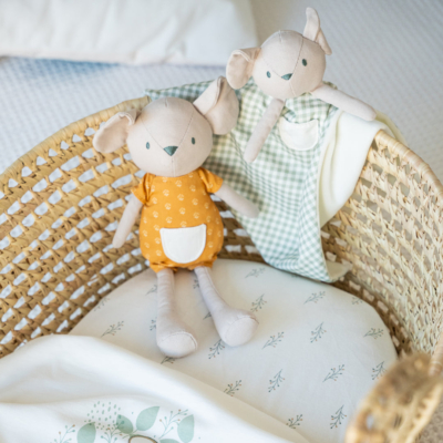 Ratoncito de tela Spring Cottage Mostaza - Imagen 3