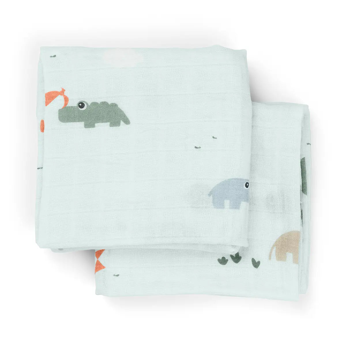 Burp-cloth-2-pack-Playground-Blue-Front-2-PS Pack de 2 gasitas Tiny Farm Azul - Imagen 1