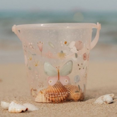 Cubo de playa flores y mariposas - Imagen 2