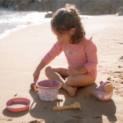 Set de playa 5 piezas flores rosa - Imagen 2