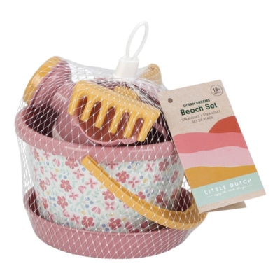 Set de playa 5 piezas flores rosa - Imagen 7