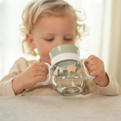 Vaso antiderrame 360 con asas Pequeña granja - Imagen 2
