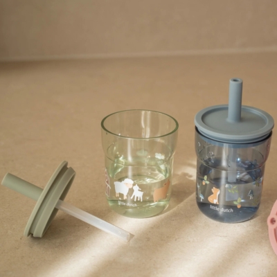 Vaso infantil con pajita Pequeña granja - Imagen 4