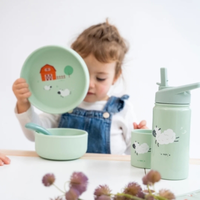 Botella térmica con pajita 350ml. Funny Farm - Imagen 3