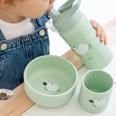 Botella térmica con pajita 350ml. Funny Farm - Imagen 4