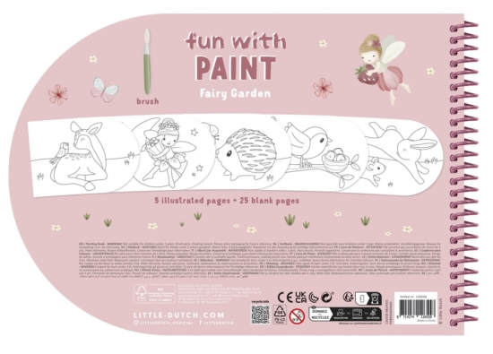 Libro de acuarelas para colorear Fairy Garden - Imagen 2