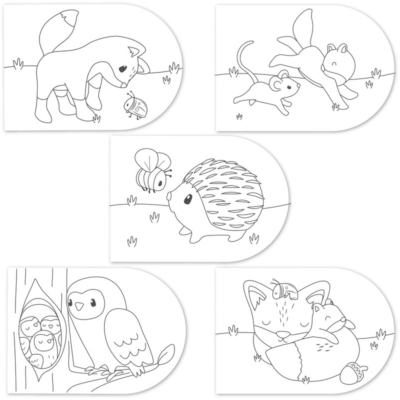 Libro de acuarelas para colorear Forest Friends - Imagen 3