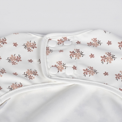 Babero con mangas Botton Flores - Imagen 5