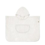 Poncho S 6-24 meses 45cm. plain ecru