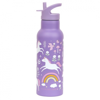 Botella de acero térmica 500ml. Unicornios