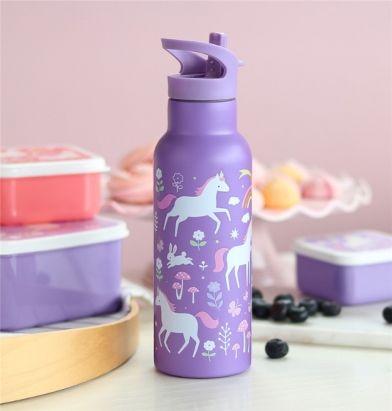 Botella de acero térmica 500ml. Unicornios - Imagen 2