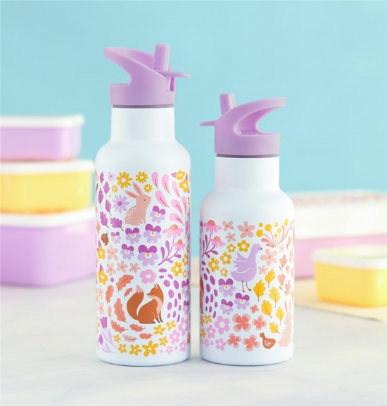 Botella de acero térmica 350ml. Flores - Imagen 4