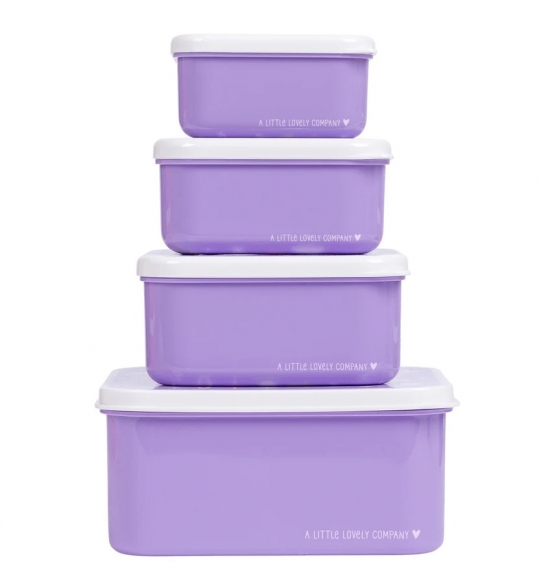 Set de 4 cajitas para alimentos Unicornios - Imagen 4