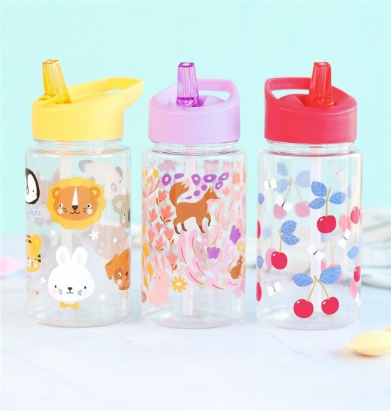 Botella infantil con caña Flores - Imagen 6