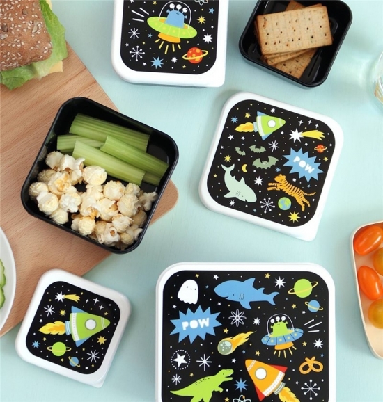 Set de 4 cajitas para alimentos Galaxy - Imagen 4