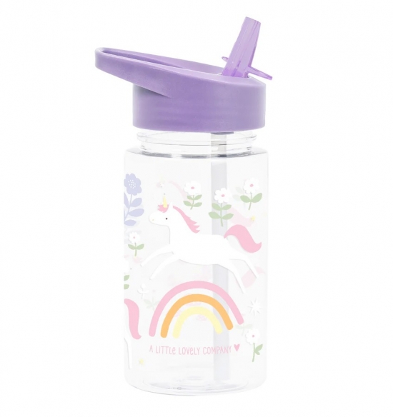 Botella infantil con caña Unicornios