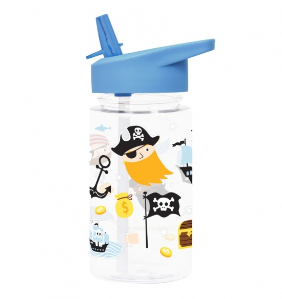 Botella infantil con caña Piratas