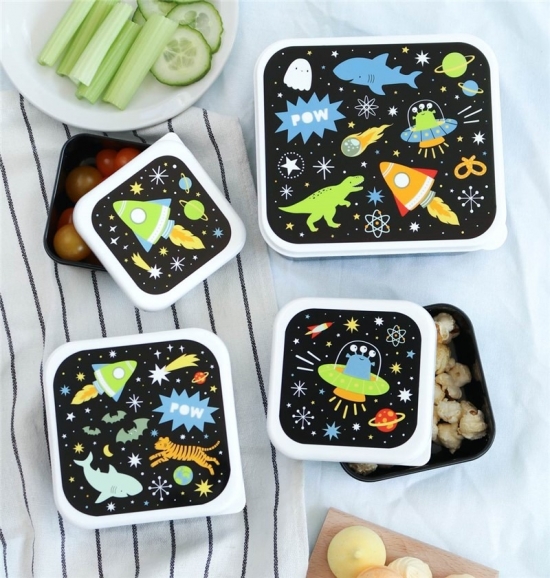 Set de 4 cajitas para alimentos Galaxy - Imagen 5