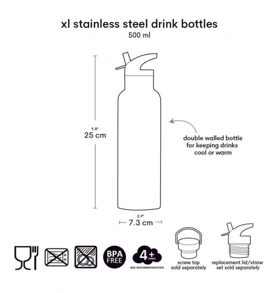 Botella de acero térmica 500ml. Piratas - Imagen 7