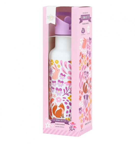 Botella de acero térmica 500ml. Flores - Imagen 4