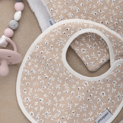 Babero redondo Rustic rosa - Imagen 2