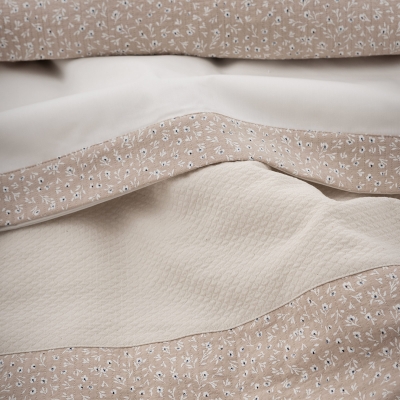 Colcha con protector para cuna de 60 Rustic rosa - Imagen 4