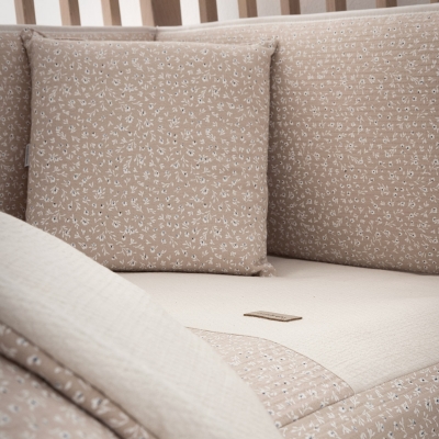 Colcha con protector para cuna de 60 Rustic rosa - Imagen 3