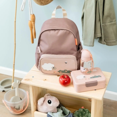 Caja de almuerzo con separador Tiny farm Rosa - Imagen 4