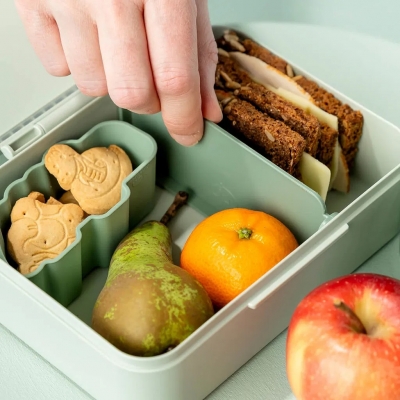 Caja de almuerzo con separador Playground Verde - Imagen 3