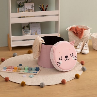Puf infantil plegable Cat Rosa - Imagen 3