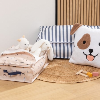 Juego de 2 bolsas de tela para almacenaje Dogs - Imagen 2