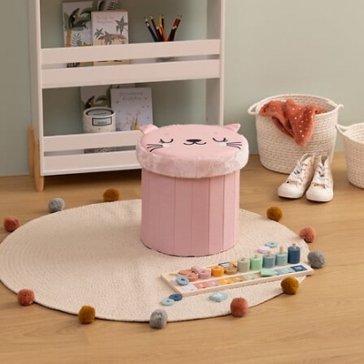 Puf infantil plegable Cat Rosa - Imagen 2