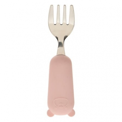 Set de cubiertos cuchara y tenedor Yum rosa - Imagen 4