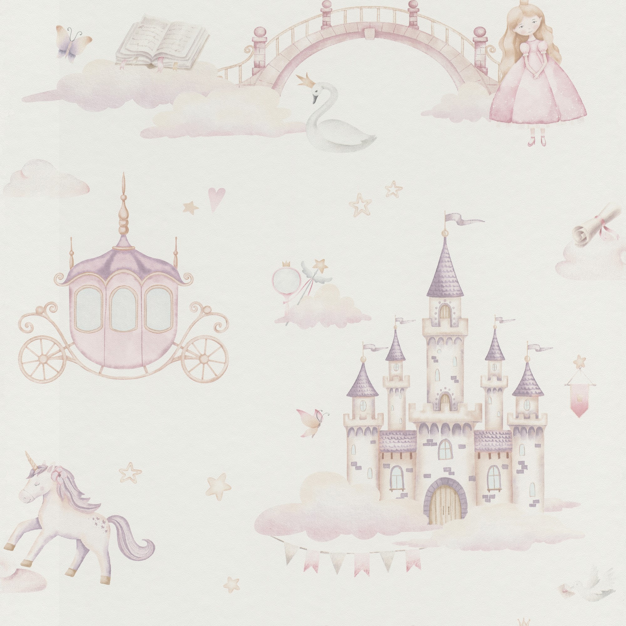 033 BAM Papel pintado castillo de princesa - Imagen 1