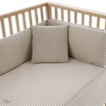 Colcha con protector para cuna de 60 Derby beige - Imagen 3