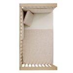 Colcha con protector para cuna de 60 Rustic rosa - Imagen 7