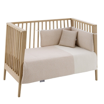 Funda nórdica con protector para cuna de 60 Rustic rosa