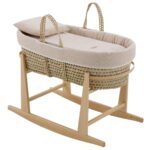 Moisés con patas madera natural Rustic rosa