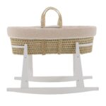 Moisés con patas madera blanco Rustic rosa - Imagen 2