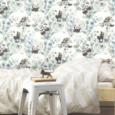 Papel pintado pandas y eucalipto - Imagen 2