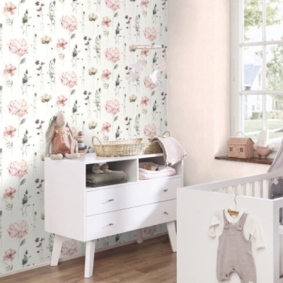 Papel pintado flores vintage - Imagen 2