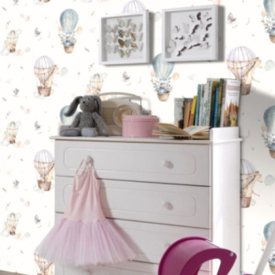 Papel pintado animales en globo azul - Imagen 2