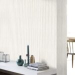 Papel pintado rayas acuarela gris - Imagen 2