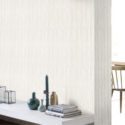 Papel pintado rayas acuarela gris - Imagen 2