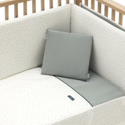 Colcha con protector para cuna de 60 Magia verde - Imagen 3