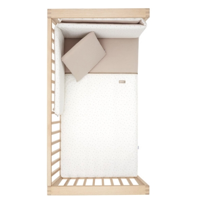 Colcha con protector para cuna de 60 Magia beige - Imagen 5