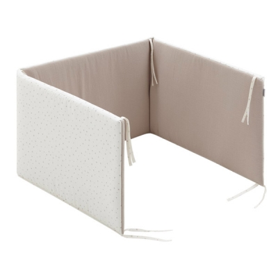 Colcha con protector para cuna de 60 Magia beige - Imagen 8