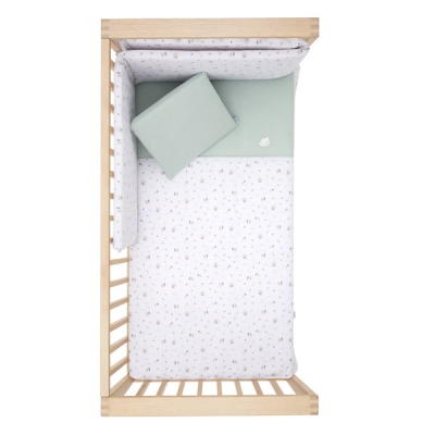 Colcha con protector para cuna de 60 Greeny verde - Imagen 3